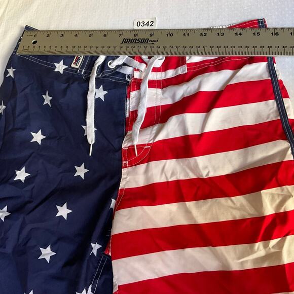 Exist Men Swim Trunks, size M, American Flag Red & Blue - Picture 2 of 10